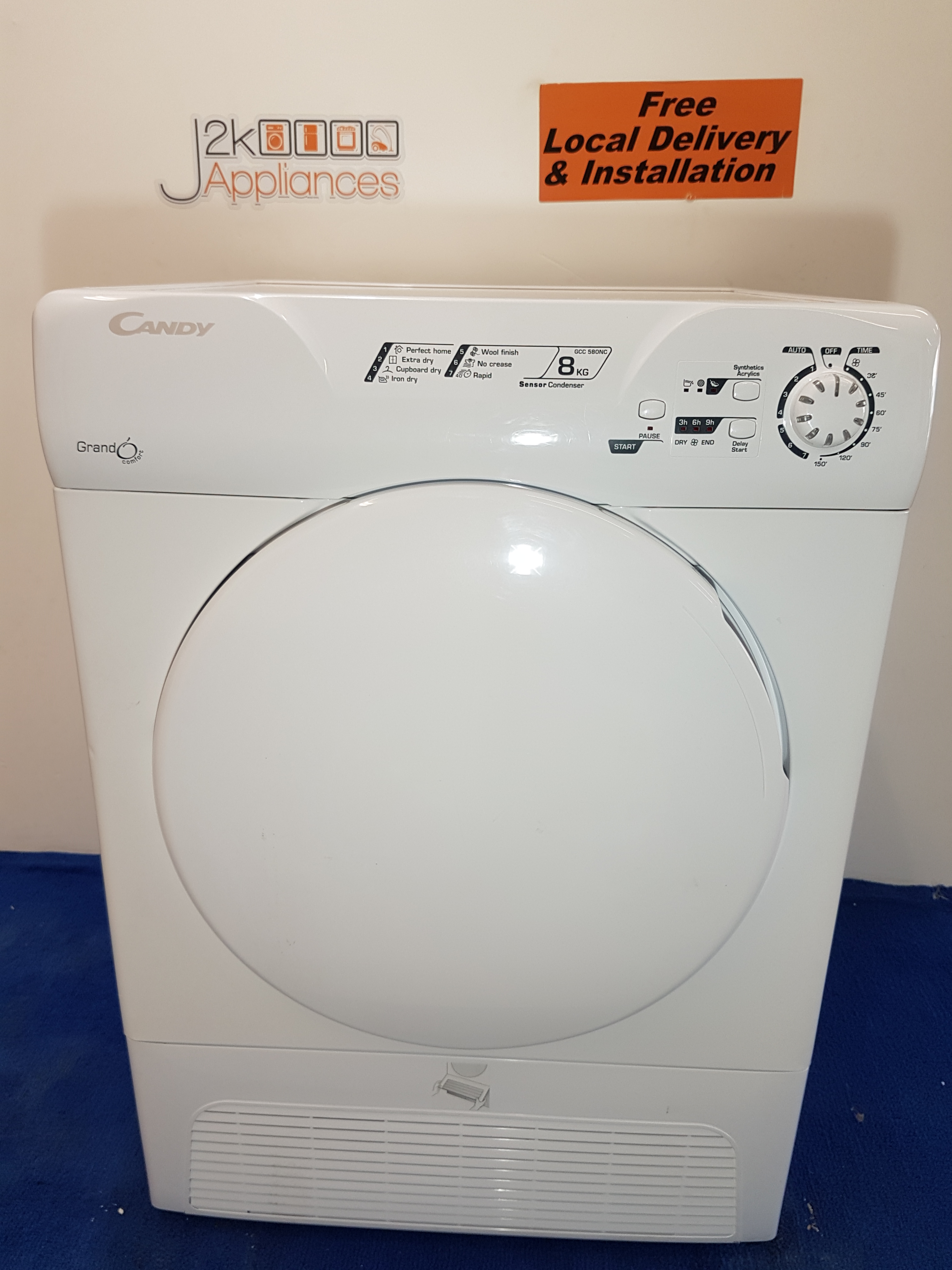 candy grand 8kg condenser tumble dryer manual