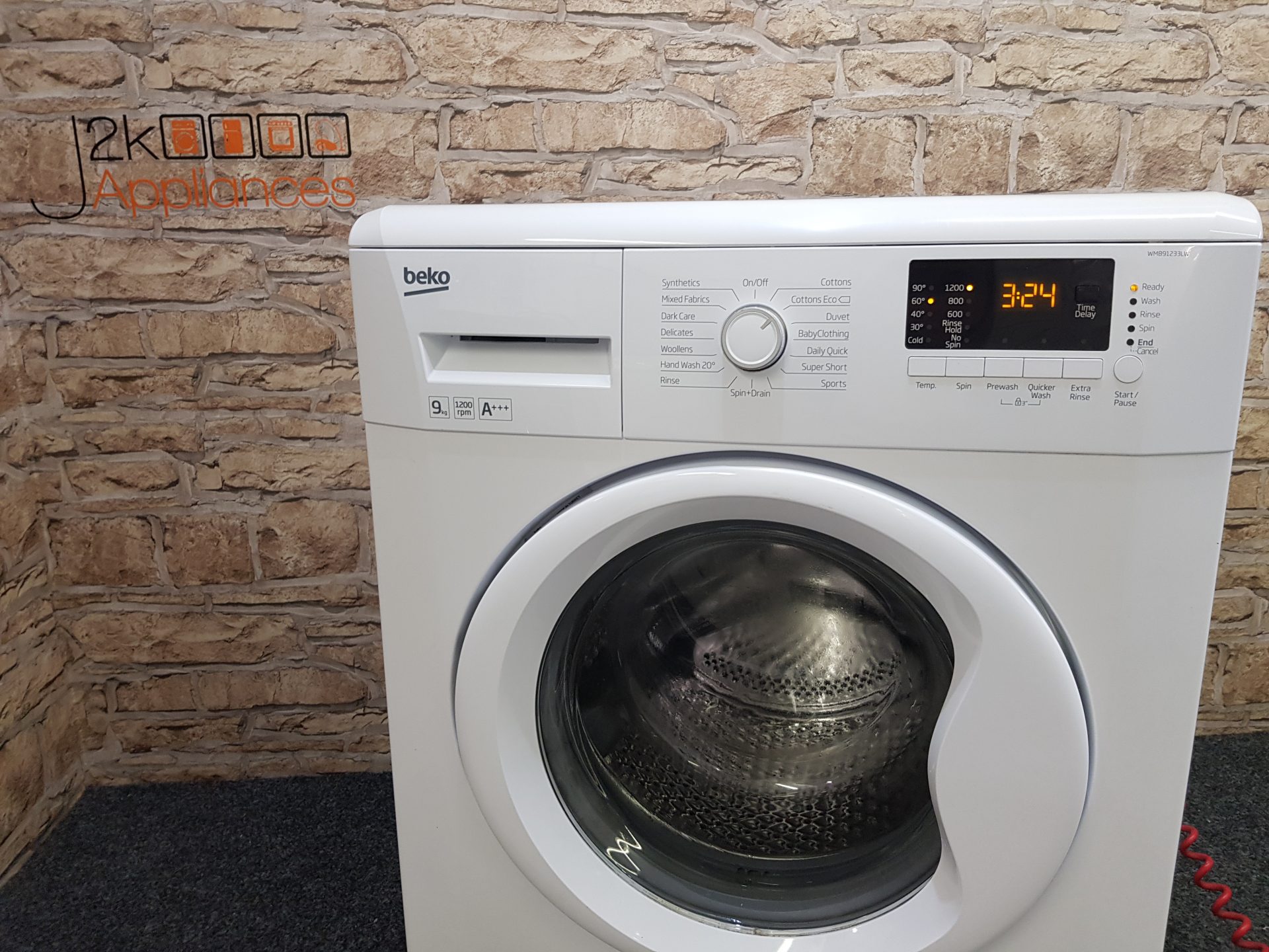 Beko 9kg 1200 Spin Wmb91233lw Washing Machine J2k Appliances